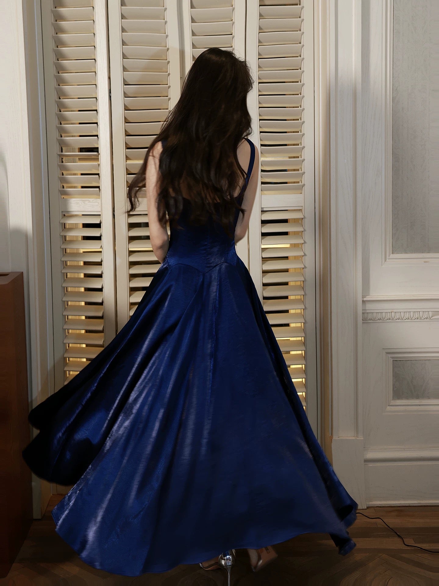 Simple A Line Spaghetti Strap Royal Blue Summer Formal For Women Girls Teens Prom Dresses N2208