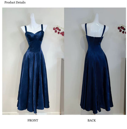 Simple A Line Spaghetti Strap Royal Blue Summer Formal For Women Girls Teens Prom Dresses N2208