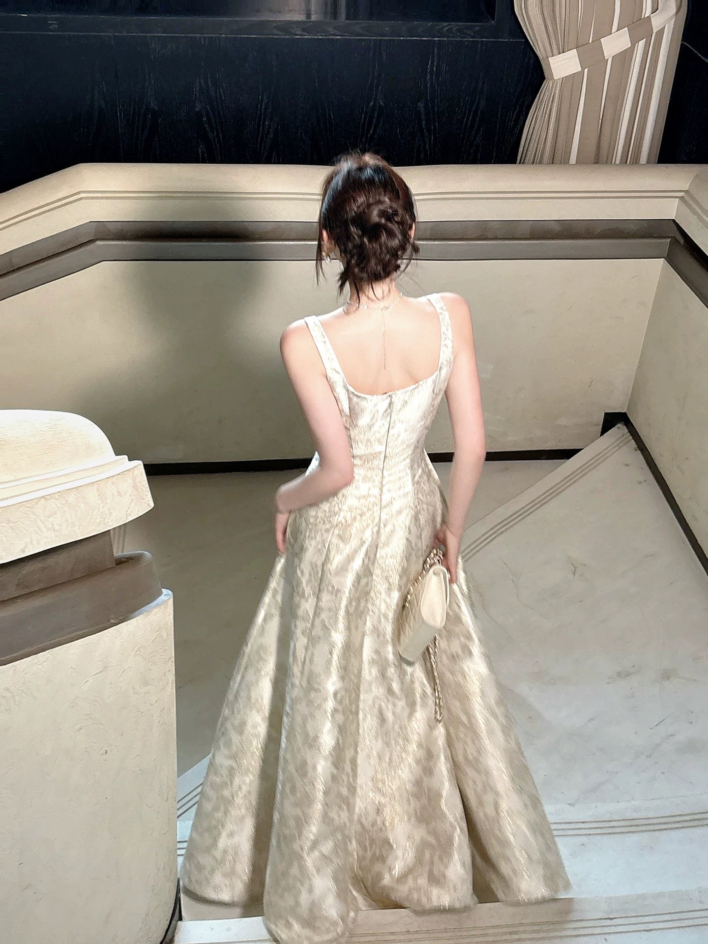 Simple A Line Square Neck Satin Summer Formal For Women Girls Teens Prom Dresses N2215