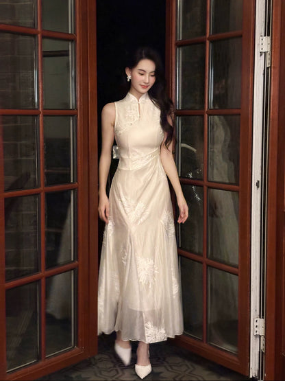 French Style A Line High Neck Summer Formal For Women Teens Prom Dresses N2221
