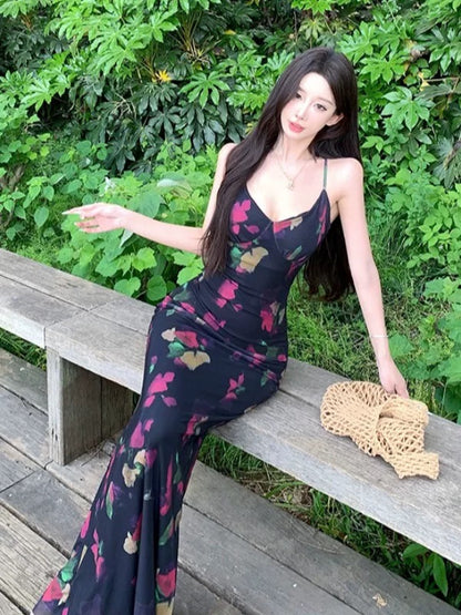 Mystical Mermaid Spaghetti Strap Butterfly Chiffon Floor Length Date Night Outfits Formal Prom Gown 17th Birthday Dresses RB5683