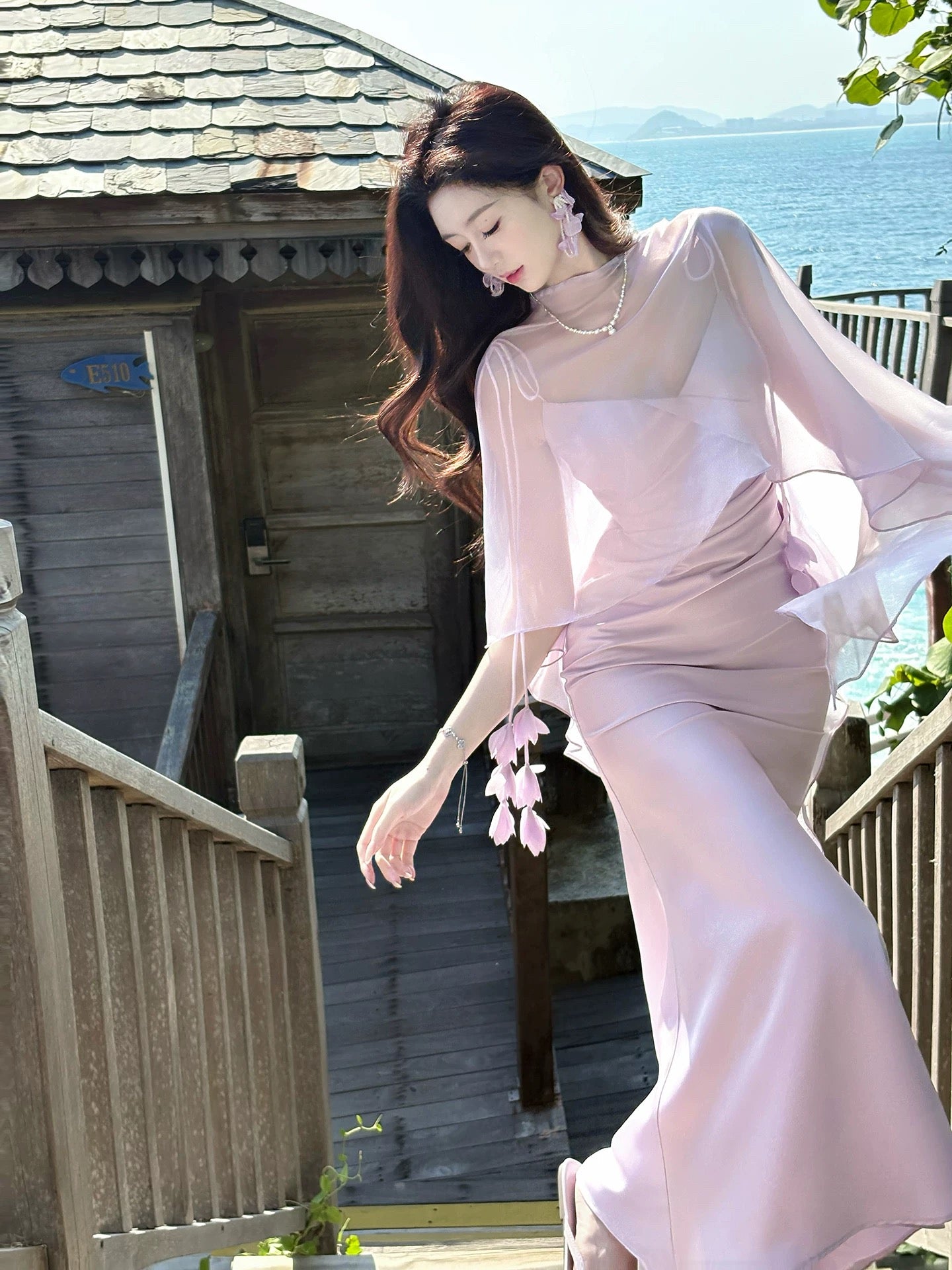Flamboyant Mermaid Spaghetti Strap Lilac Cruise Ship Formal Night Evening Dresses 20th Birthday Outfit RB3860