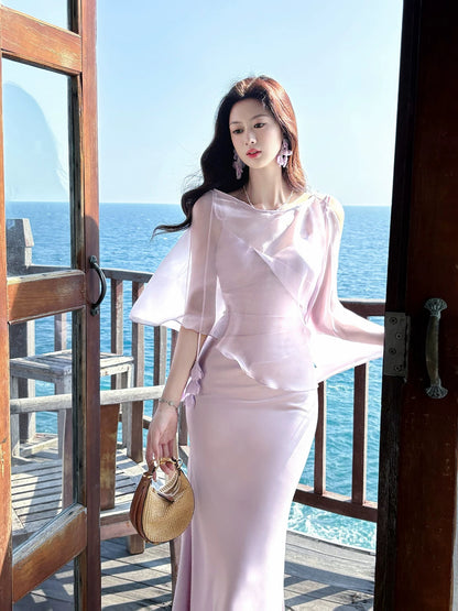 Flamboyant Mermaid Spaghetti Strap Lilac Cruise Ship Formal Night Evening Dresses 20th Birthday Outfit RB3860