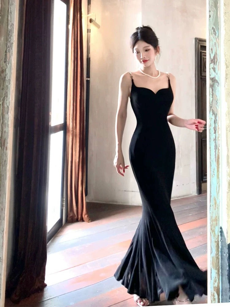 Classy Mermaid Spaghetti Strap Prom Dress Inspo For Women Girls Formal Party Gowns Long Formal Dresses RB5103