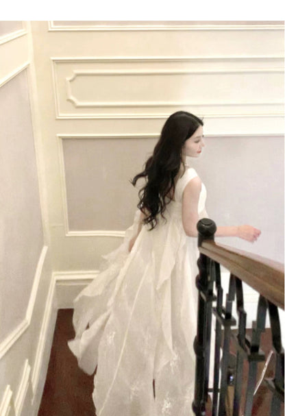 Artistic A Line Sweetheart Chiffon Outdoor Semi Formal Summer Garden Date Night Outfit Wedding Guest Dresses RB5029