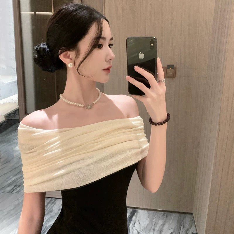 Sexy Mermaid Off The Shoulder Black Tie 21st Birthday Elegant Outfit Summer Formal Wedding Guest Dresses N3984