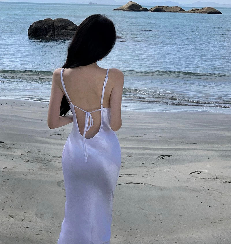 Sexy Mermaid Spaghetti Strap Lilac 18th Birthday Elegant Outfit Knee Length Wedding Guest Dresses N4049