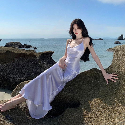 Sexy Mermaid Spaghetti Strap Lilac 18th Birthday Elegant Outfit Knee Length Wedding Guest Dresses N4049