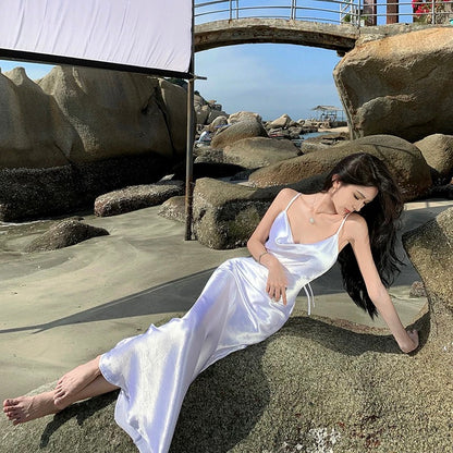 Sexy Mermaid Spaghetti Strap Lilac 18th Birthday Elegant Outfit Knee Length Wedding Guest Dresses N4049