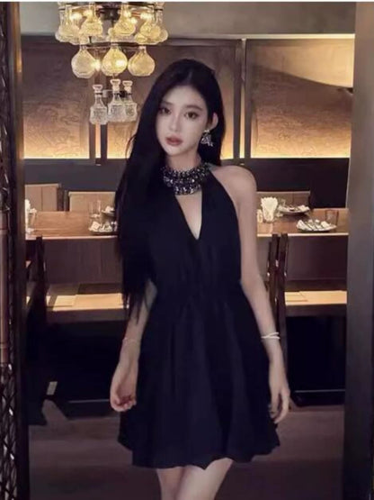 Sexy A line Little Black Dress Short Mini Party Dress Cocktail Homecoming Dresses N4054