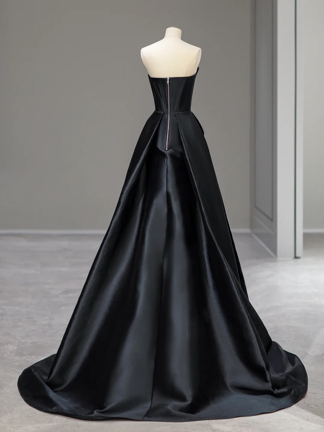 Beautiful Ball Gown Strapless Black Tie Dress Long Prom Dresses Inspo Evening Outfits RB3995