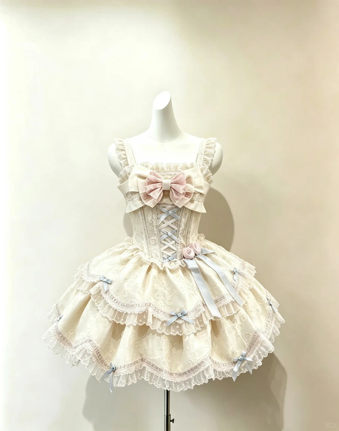 Elegant Ball Gown Square Neck Yellow Blue Colorful With Bow Lolita Dress Homecoming Dresses Hoco Outfit RB4680
