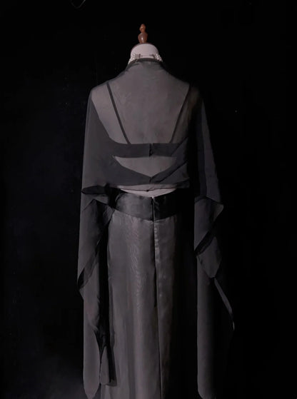 Vintage Prom Dresses Aesthetic 1950s Retro A Line Spaghgetti Strap Grey Long Party Dress N2321