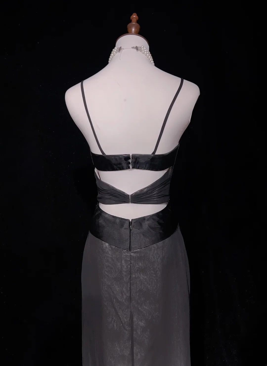 Vintage Prom Dresses Aesthetic 1950s Retro A Line Spaghgetti Strap Grey Long Party Dress N2321
