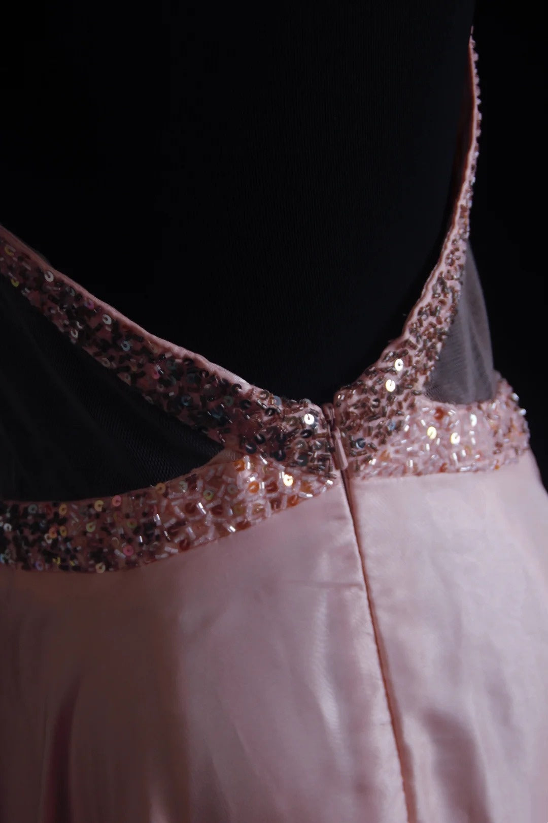 Vintage Prom Dresses Aesthetic A line Halter Pink Backless Beaded Bodice Inspo Formal Party Gown N168
