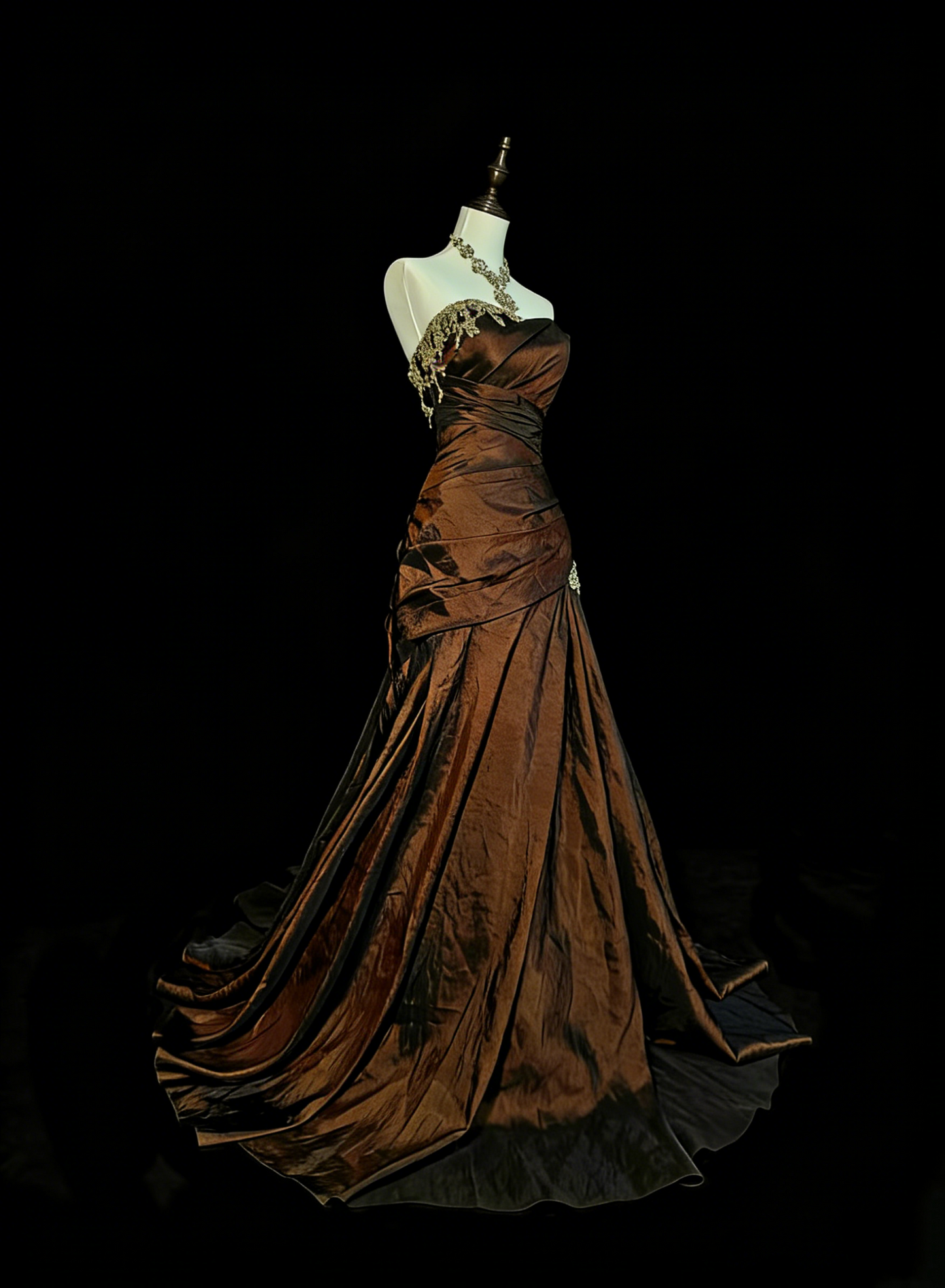 Green Taffeta Sweetheart with Lace Long Formal Dress, Green Taffeta Evening Dress Prom Dress N1780