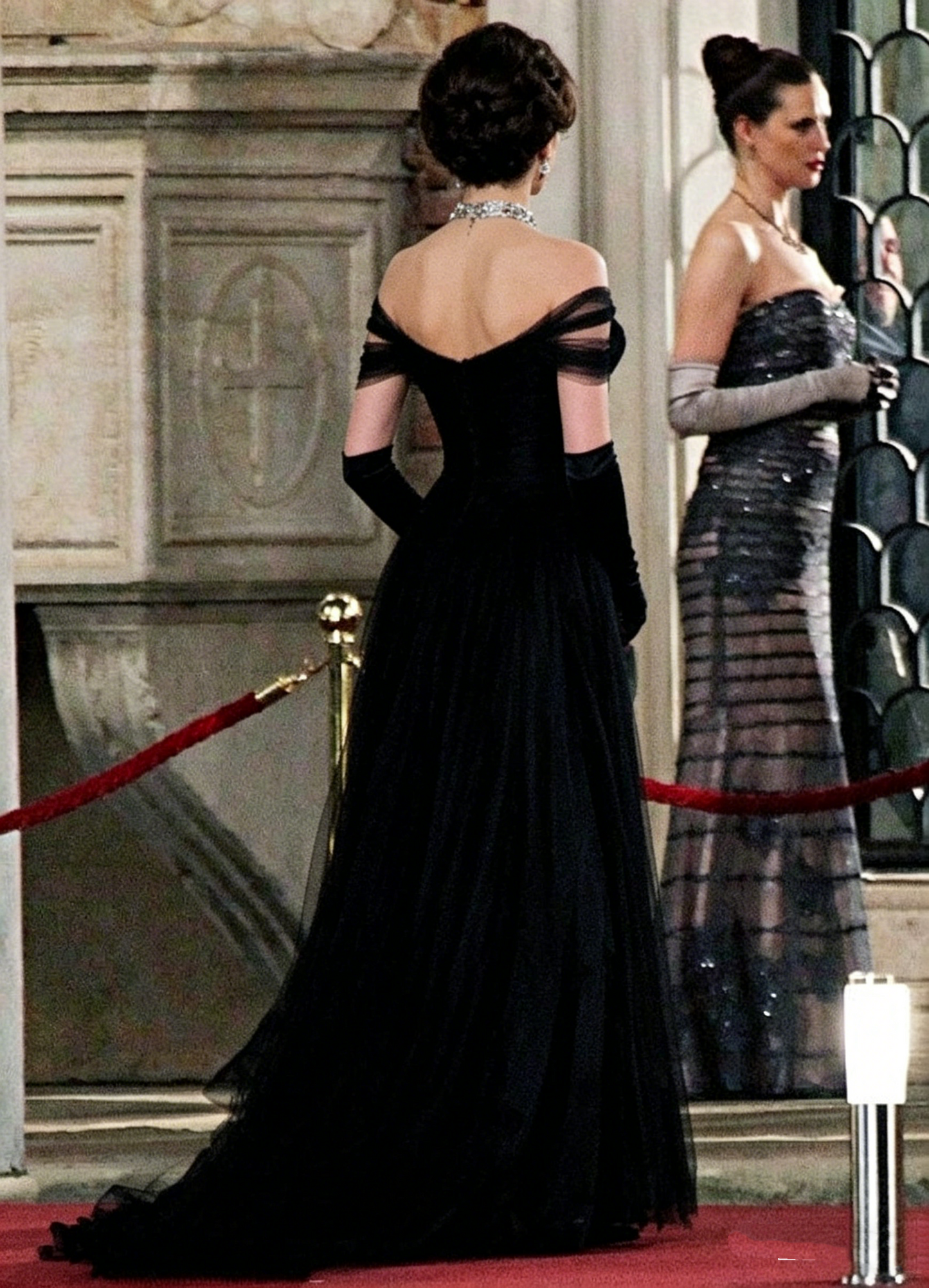 Vintage Ball Gown Black Birthday Party Dresses Off The Shoulder Prom Dress Party Gowns N1856