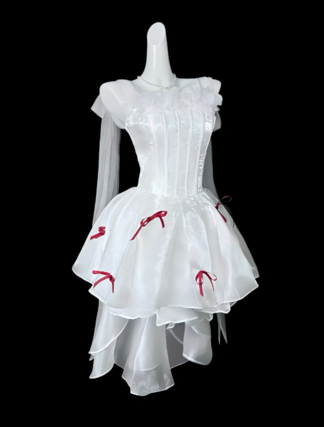 2026 New Homecoming Dresses Short Mini White With Bow Graduation Cocktail Dress N4315