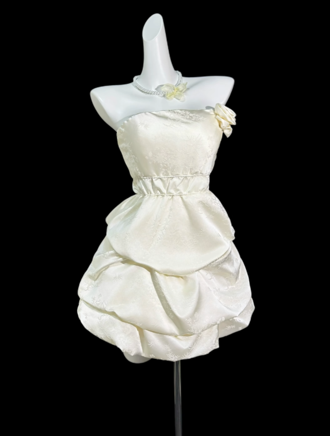 Pretty Ball Gowns Strapless Short With Backless Mini Party Dress Homecoming Dresses N4332