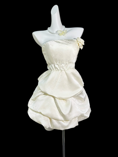 Pretty Ball Gowns Strapless Short With Backless Mini Party Dress Homecoming Dresses N4332