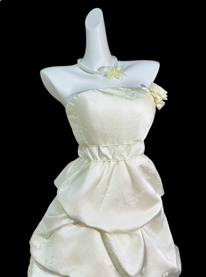 Pretty Ball Gowns Strapless Short With Backless Mini Party Dress Homecoming Dresses N4332