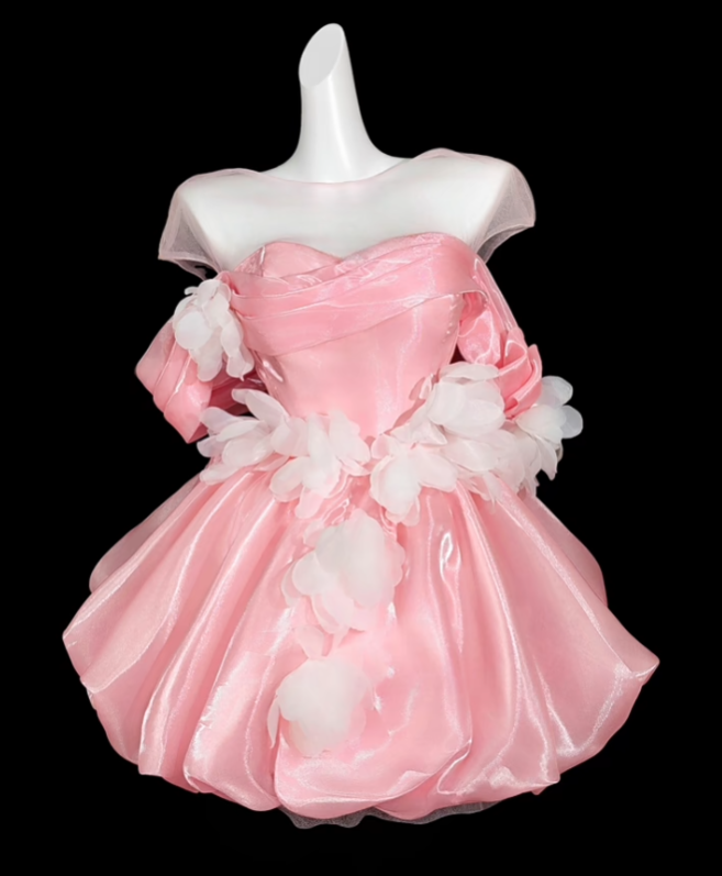 Sweet Ball Gown Off The Shoulder Red Short Mini Party Birthday Cocktail Homecoming Dresses N4416