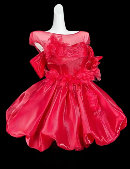 Sweet Ball Gown Off The Shoulder Blue Short Mini Party Birthday Cocktail Homecoming Dresses N4345