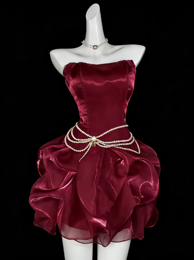 Unique Ball Gowns Strapless Lilac Short Mini Party Cocktail Homecoming Dresses N4353
