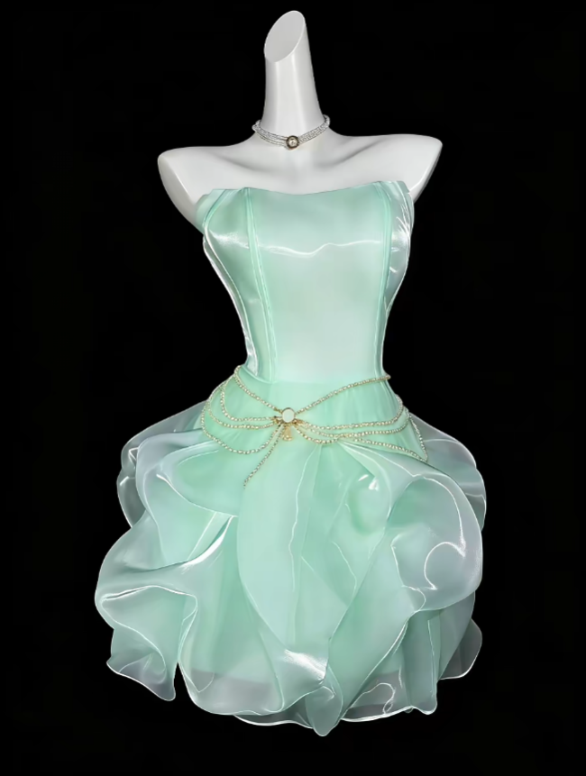Unique Ball Gowns Strapless Lilac Short Mini Party Cocktail Homecoming Dresses N4353