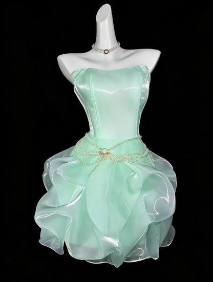 Unique Ball Gowns Strapless Lilac Short Mini Party Cocktail Homecoming Dresses N4353