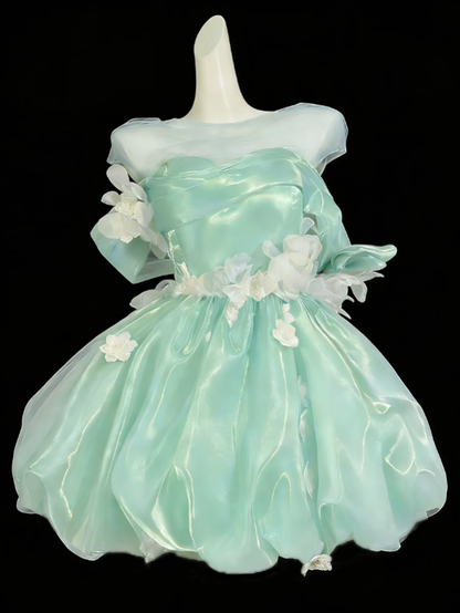 Sweet Ball Gown Off The Shoulder Pink Short Mini Party Birthday Cocktail Homecoming Dresses N4355