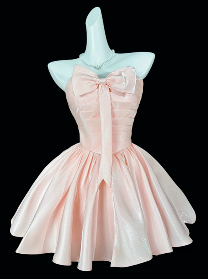 Sweet Ball Gown Sweetheart Blush Pink Short Mini Party Cocktail Homecoming Dresses N4357