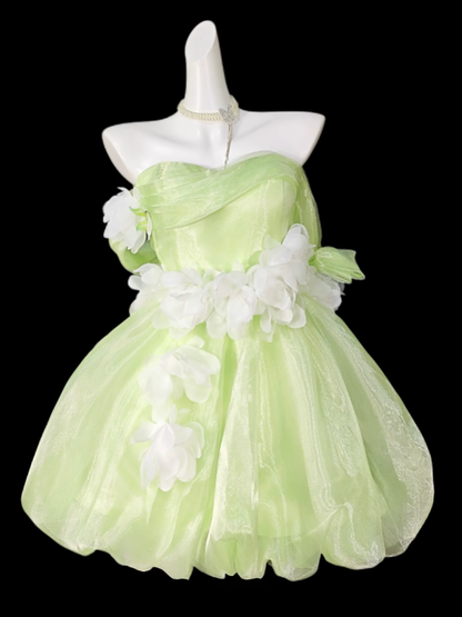 Sweet Ball Gown Off The Shoulder White Short Mini Party Birthday Cocktail Homecoming Dresses N4361
