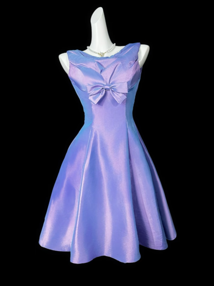 Beautiful A Line Scoop Knee Length Lilac Graduation High School Party Homecoming Dresses N4384