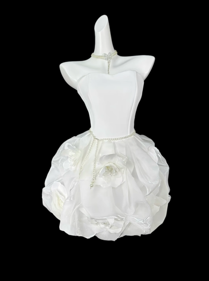 Beautiful Ball Gowns Sweetheart White Graduation High School Party Homecoming Dresses N4430