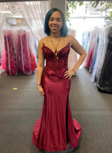 Timeless Mermaid Sweetheart Satin With Appliques Slit Long Prom Dresses Formal Dress Party 20th Birthday Outfits N455