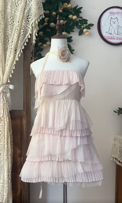 Romantic A Line Strapless Chiffon Pink Senior Short Formal Graduation Inspo Homecoming Dresses N4560