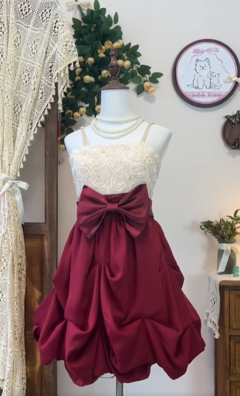 Fancy A Line Spaghetti Strap Satin Burgundy Senior Short Graduation High School Homecoming Dresses N4565