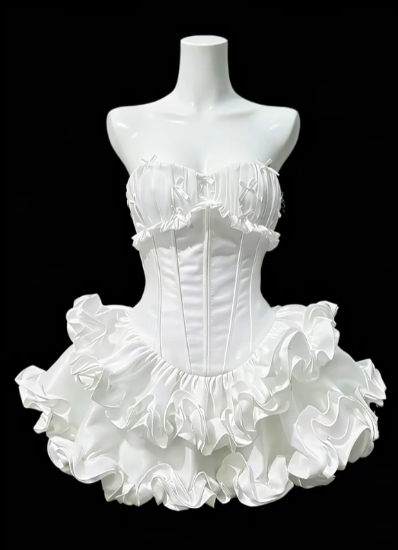 Gorgeous Ball Gowns Sweetheart White Satin Mini Senior Short Hoco Gown High School Homecoming Dresses N4637