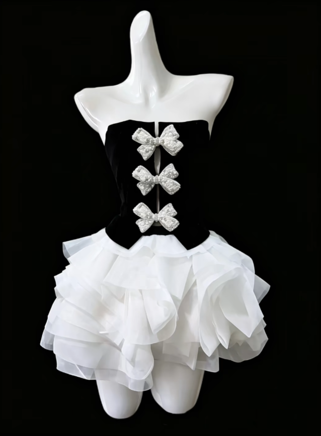 Pretty Ball Gown Strapless Sleeveless White Mini Senior Inspo Graduation High School Short Homecoming Dresses N4680
