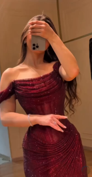 Off-Shoulder Sparkly Mermaid Prom Dresses Senior School Event Dress Formal Gown N621