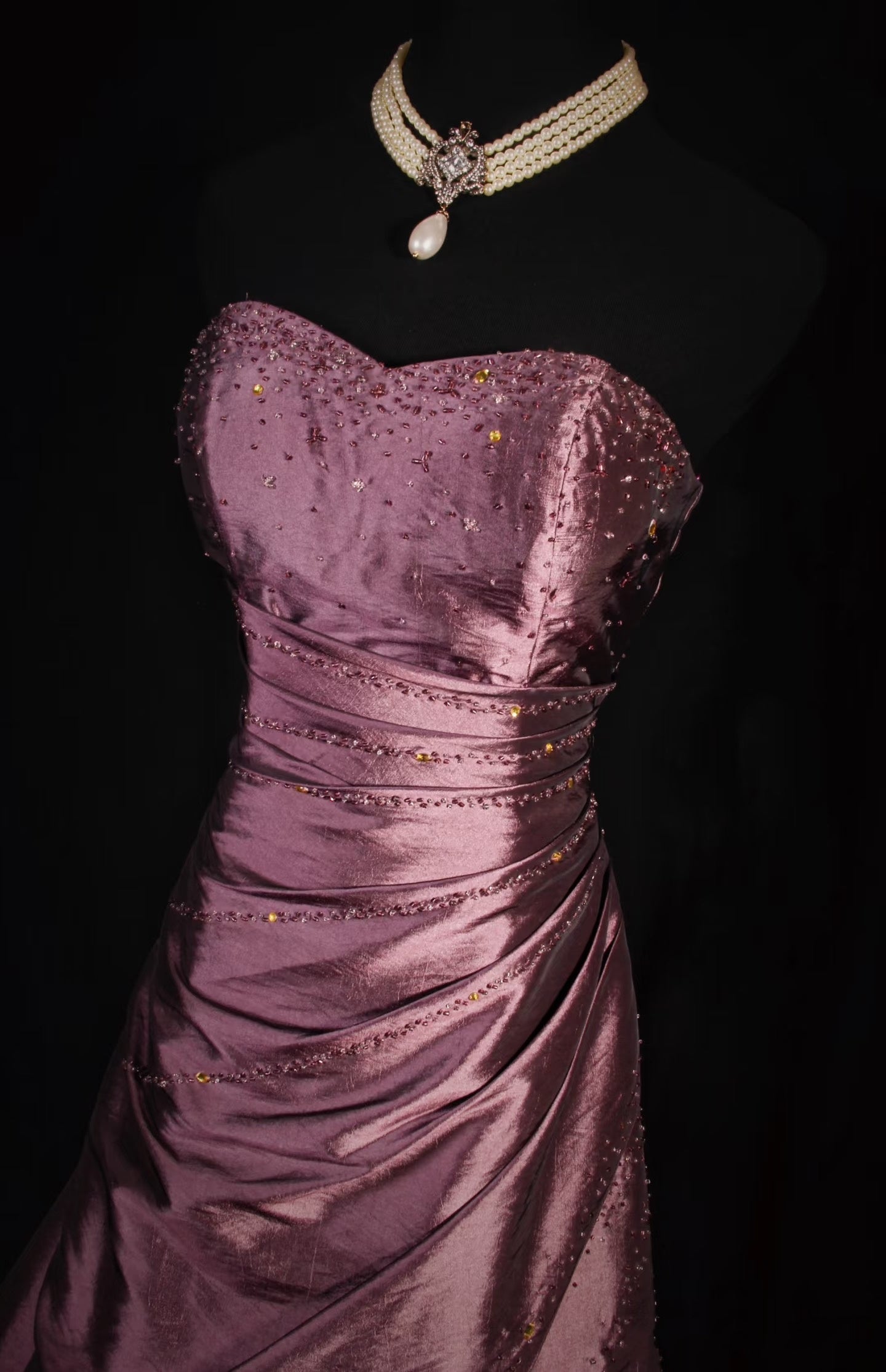 Sweetheart Satin A Line Prom Dresses Beaded Formal Evening Dress Formal Dress N777