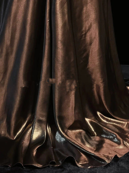 Vintage Mermaid Halter Satin With Beaded Gem Long Prom Dresses Party Dress 18th Birthday Outfits Graduation Dress N919