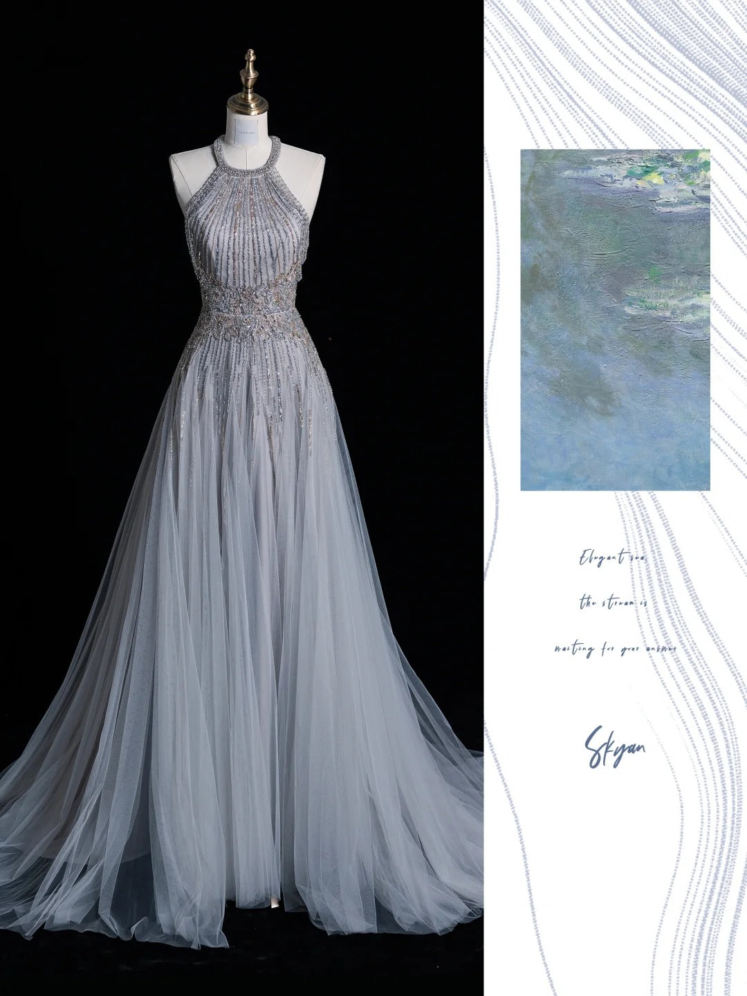 Sparkly A Line Scoop Neckline Silver Grey Tulle Long Prom Dresses Inspo 19th Birthday Outfits Formal Dress N527