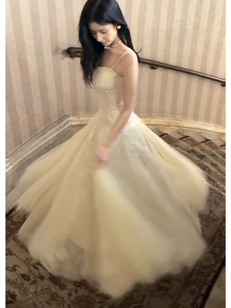 Simple A Line Spaghetti Straps Lace Ankle Length Prom Dresses 17th Nigh Party Birthday Outfits AB2510