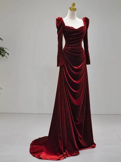 Unique Sheath Royal Blue Long Sleeves Prom Dresses Inspiration Party Night Gowns 20th Birthday Outfits AB2249