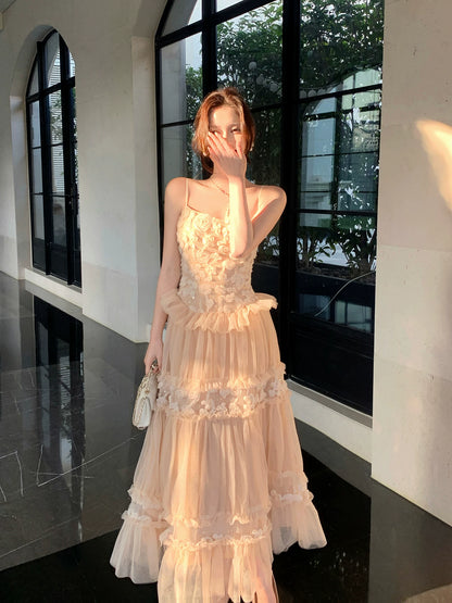 Modest A line Spaghetti Straps Pink Ankle Length Lace Prom Dresses Wedding Guest Dress 20th Party Birthday Outfits AB2434