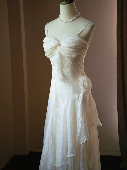 Vintage 1950s Mermaid Spaghetti Straps Ivory Prom Dresses Inspiration Long Party Evening Dress 18th Birthday Outfits AB2379