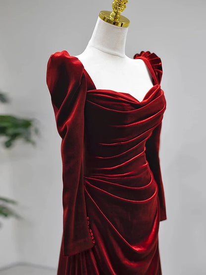 Unique Sheath Royal Blue Long Sleeves Prom Dresses Inspiration Party Night Gowns 20th Birthday Outfits AB2249