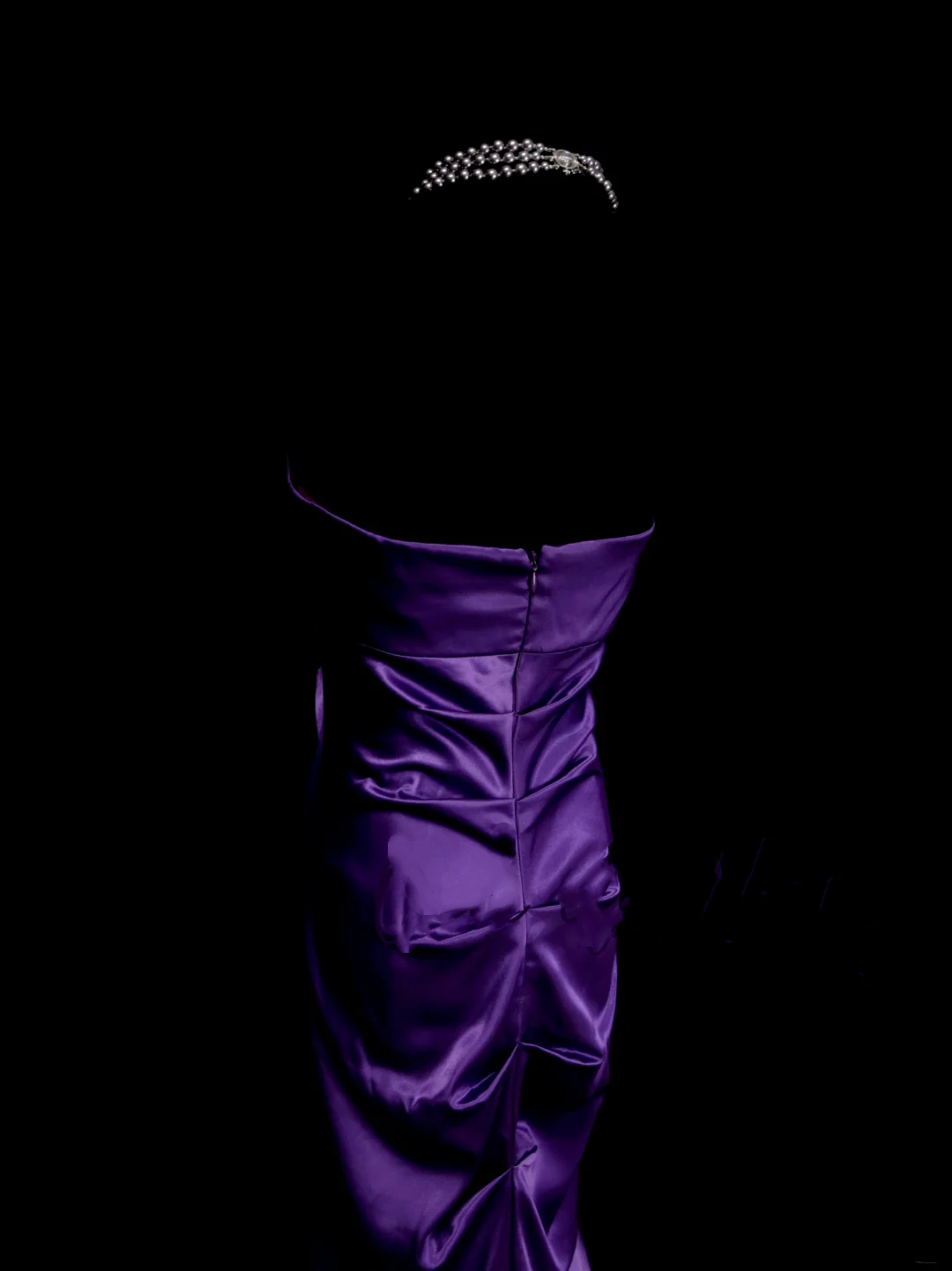 Simple Mermaid Sweetheart Grape Ruched Satin Long Prom Dress Ideas With Pleated Formal Party Dress Inspo For Women OB018